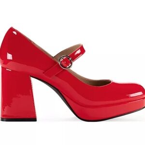 Women's Mary Jane Square Toe Pumps, Mane Pumps